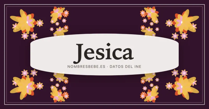 Jesica, en una estampa ornamental de nombresbebe.es