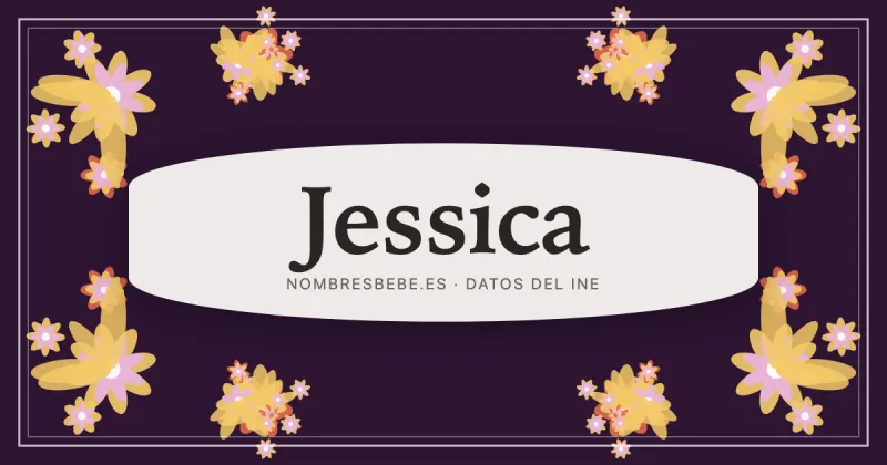 Jessica, en una estampa ornamental de nombresbebe.es
