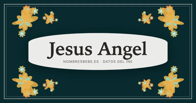 Jesus Angel, en una estampa ornamental de nombresbebe.es