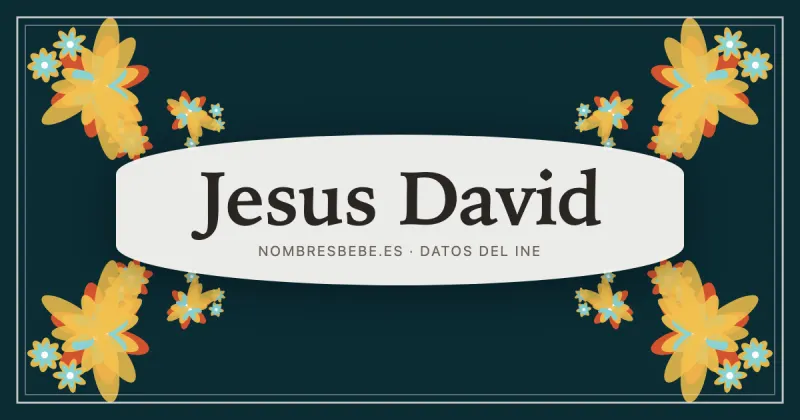 Jesus David, en una estampa ornamental de nombresbebe.es