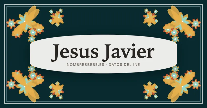 Jesus Javier, en una estampa ornamental de nombresbebe.es