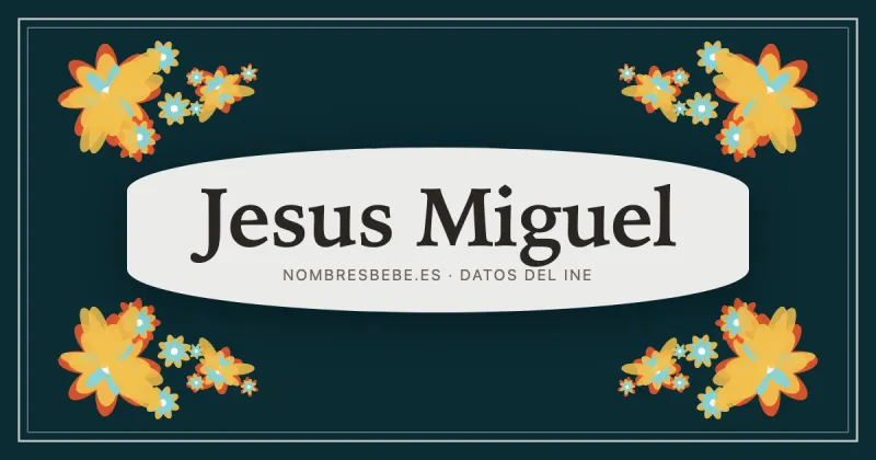 Jesus Miguel, en una estampa ornamental de nombresbebe.es