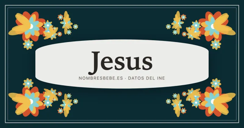 Jesus, en una estampa ornamental de nombresbebe.es