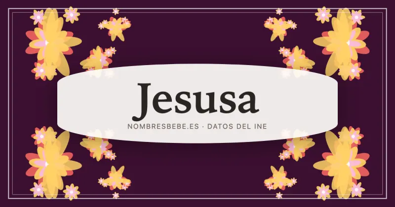 Jesusa, en una estampa ornamental de nombresbebe.es
