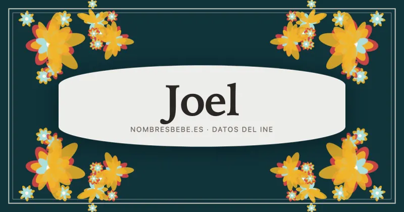 Joel, en una estampa ornamental de nombresbebe.es
