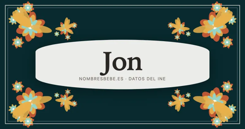 Jon, en una estampa ornamental de nombresbebe.es