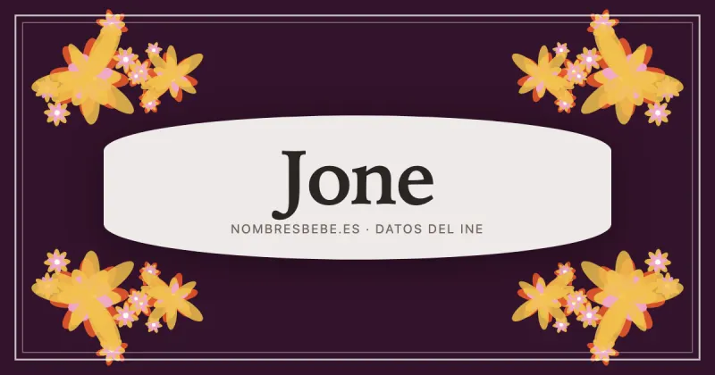 Jone, en una estampa ornamental de nombresbebe.es