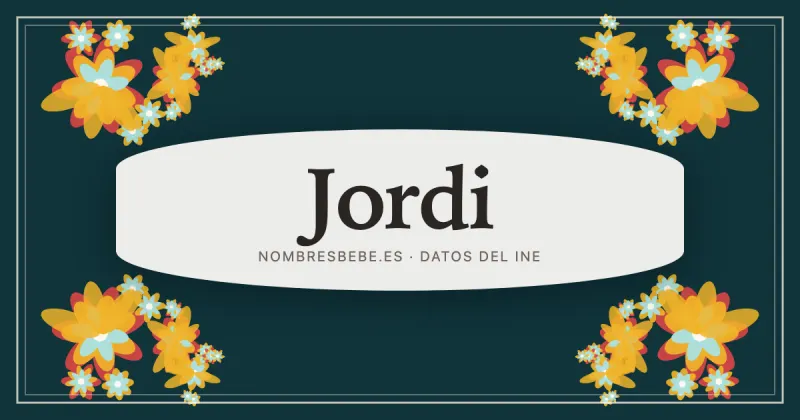 Jordi, en una estampa ornamental de nombresbebe.es