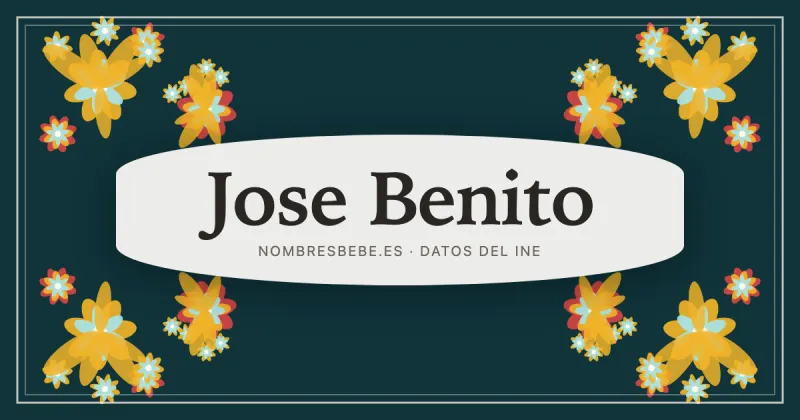 Jose Benito, en una estampa ornamental de nombresbebe.es