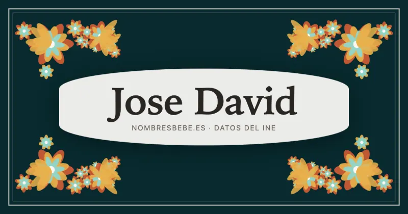 Jose David, en una estampa ornamental de nombresbebe.es