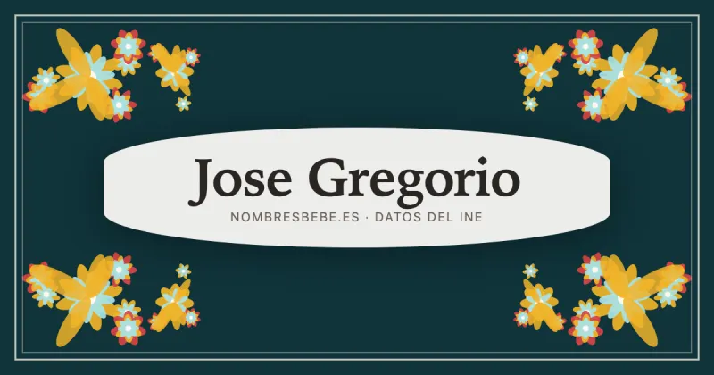 Jose Gregorio, en una estampa ornamental de nombresbebe.es