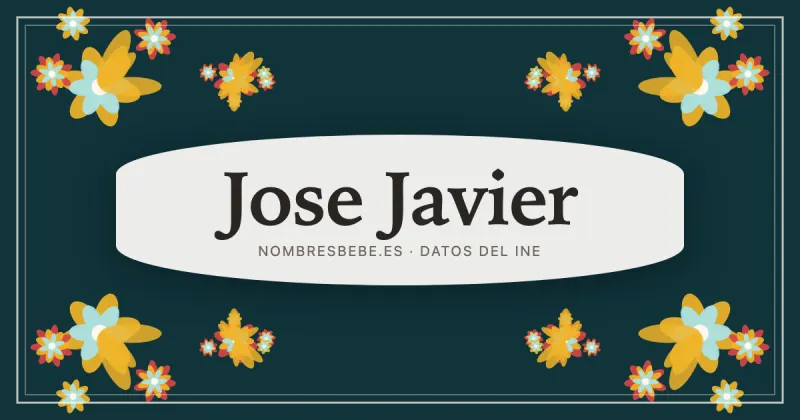 Jose Javier, en una estampa ornamental de nombresbebe.es