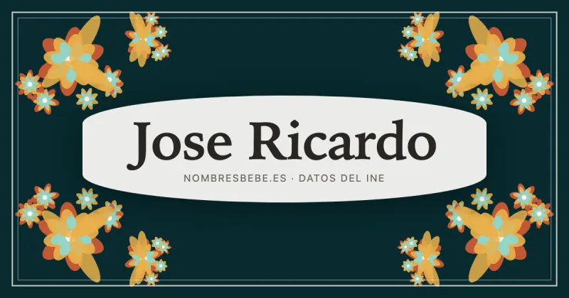 Jose Ricardo, en una estampa ornamental de nombresbebe.es