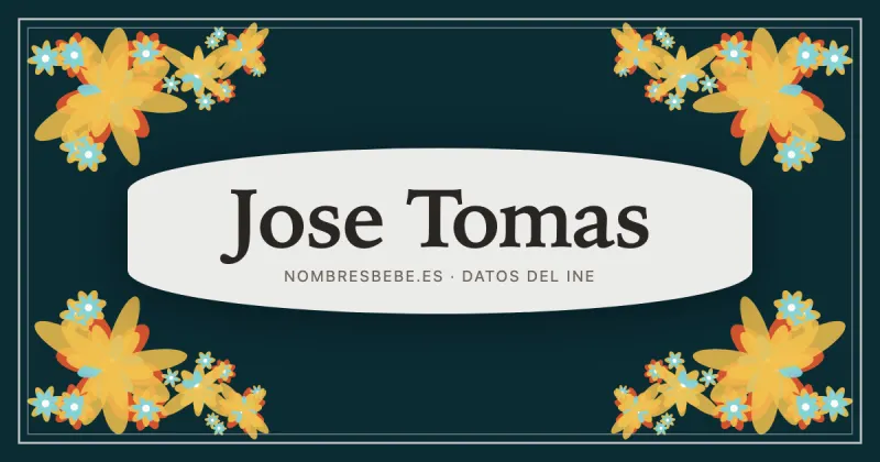 Jose Tomas, en una estampa ornamental de nombresbebe.es