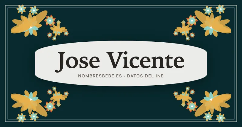 Jose Vicente, en una estampa ornamental de nombresbebe.es
