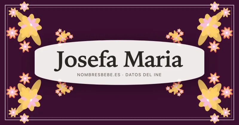 Josefa Maria, en una estampa ornamental de nombresbebe.es