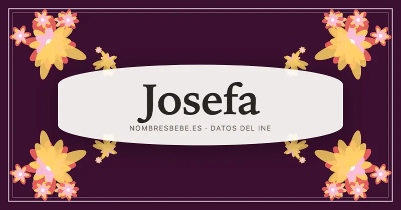Josefa, en una estampa ornamental de nombresbebe.es