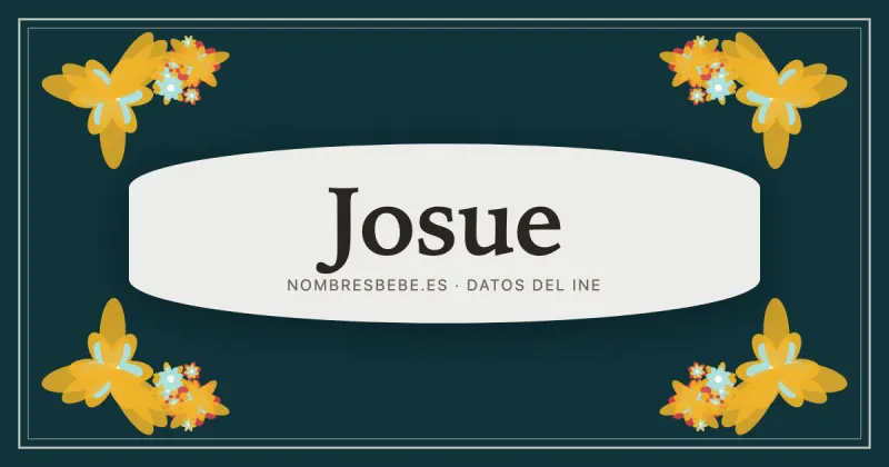 Josue, en una estampa ornamental de nombresbebe.es