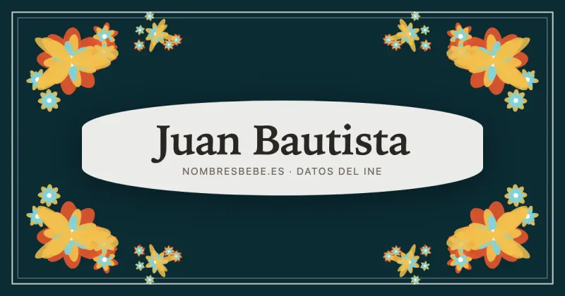 Juan Bautista, en una estampa ornamental de nombresbebe.es
