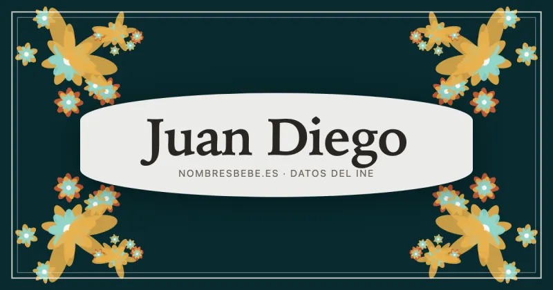 Juan Diego, en una estampa ornamental de nombresbebe.es