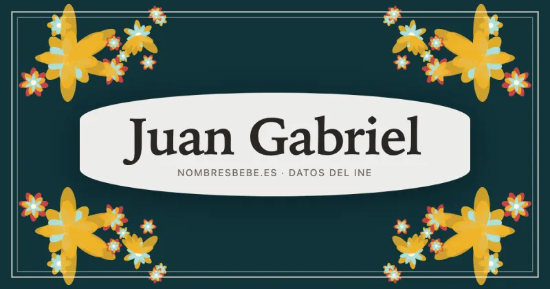 Juan Gabriel, en una estampa ornamental de nombresbebe.es
