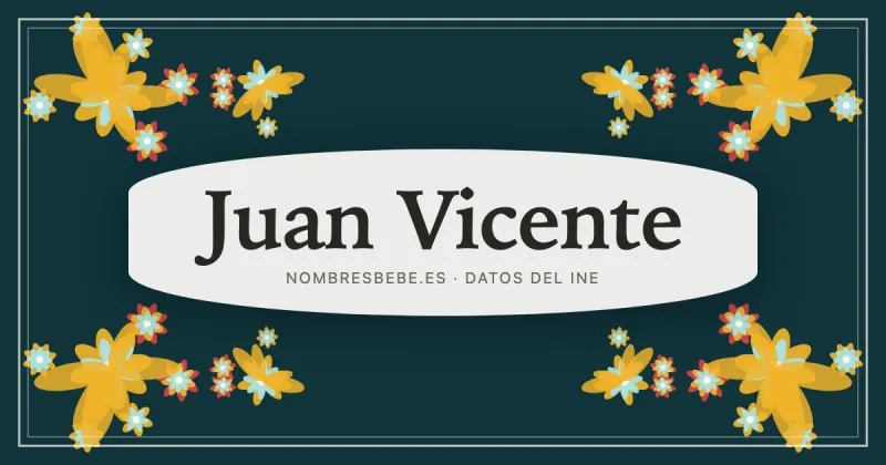 Juan Vicente, en una estampa ornamental de nombresbebe.es