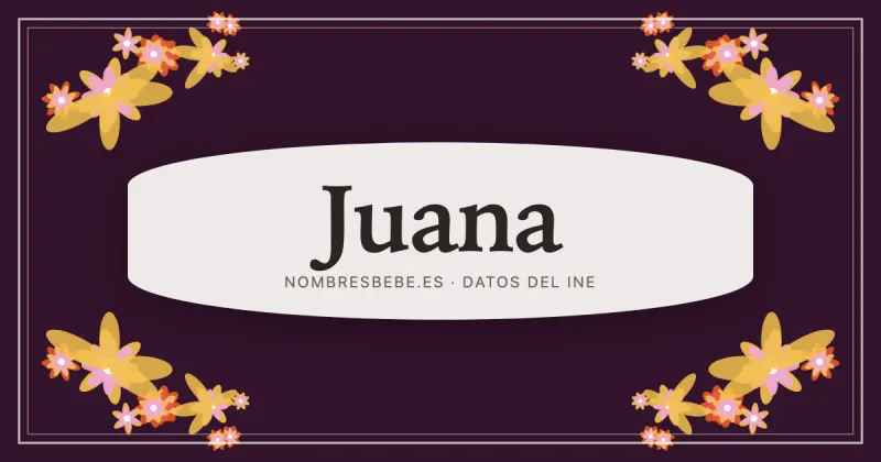 Juana, en una estampa ornamental de nombresbebe.es