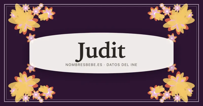 Judit, en una estampa ornamental de nombresbebe.es