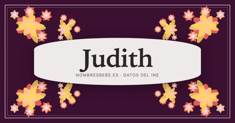 Judith, en una estampa ornamental de nombresbebe.es