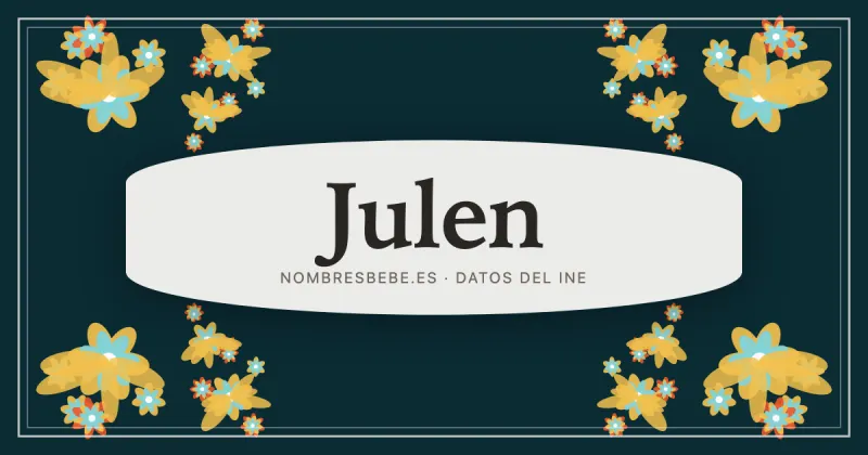 Julen, en una estampa ornamental de nombresbebe.es
