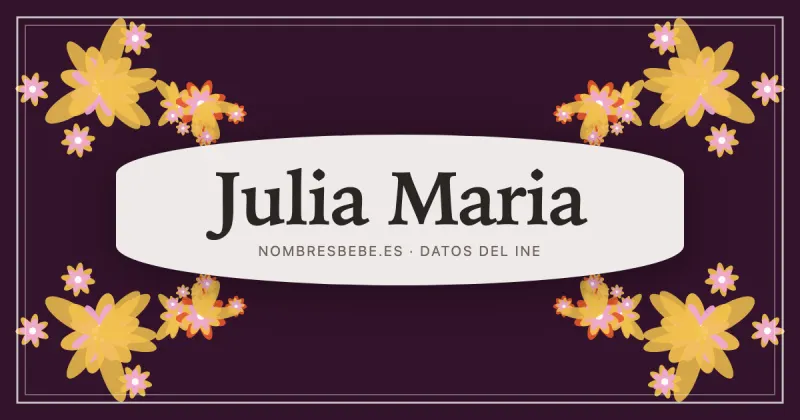 Julia Maria, en una estampa ornamental de nombresbebe.es