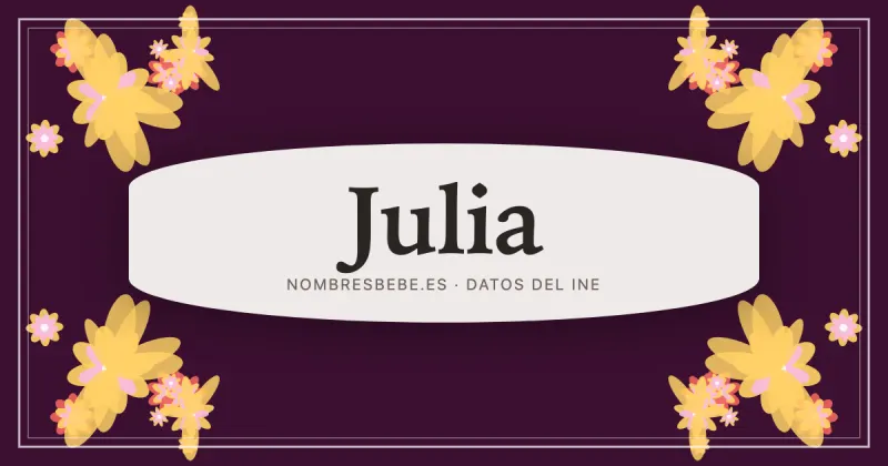Julia, en una estampa ornamental de nombresbebe.es