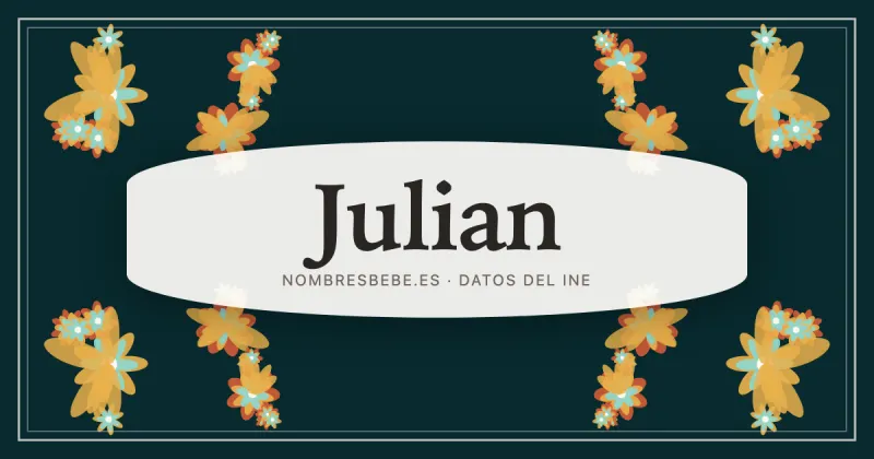 Julian, en una estampa ornamental de nombresbebe.es