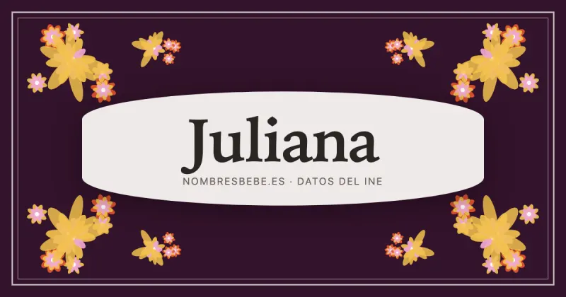 Juliana, en una estampa ornamental de nombresbebe.es