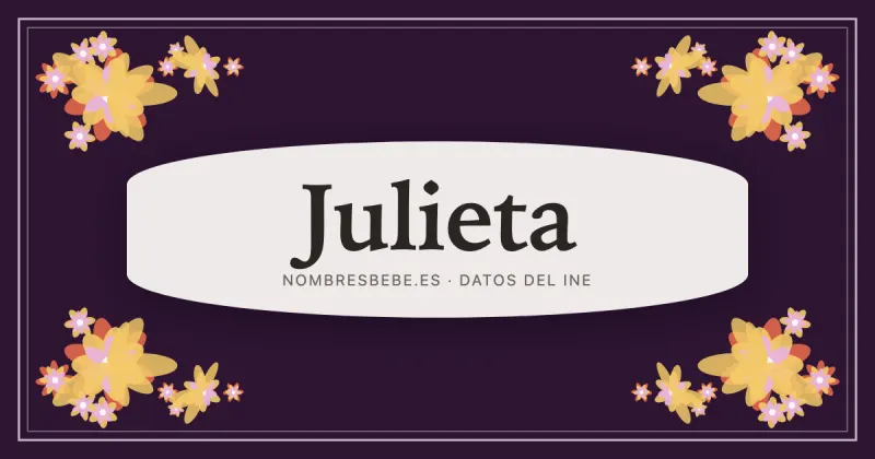 Julieta, en una estampa ornamental de nombresbebe.es