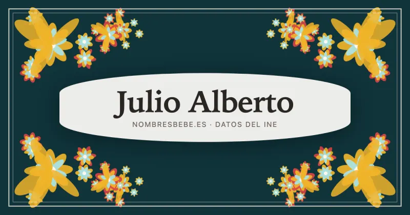 Julio Alberto, en una estampa ornamental de nombresbebe.es