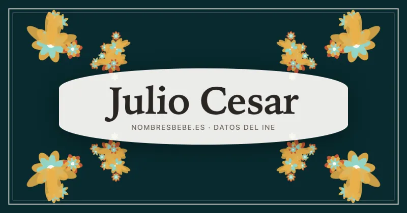 Julio Cesar, en una estampa ornamental de nombresbebe.es