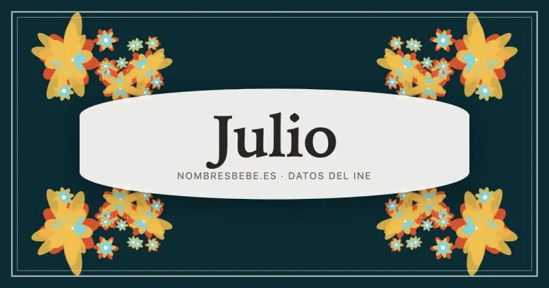 Julio, en una estampa ornamental de nombresbebe.es