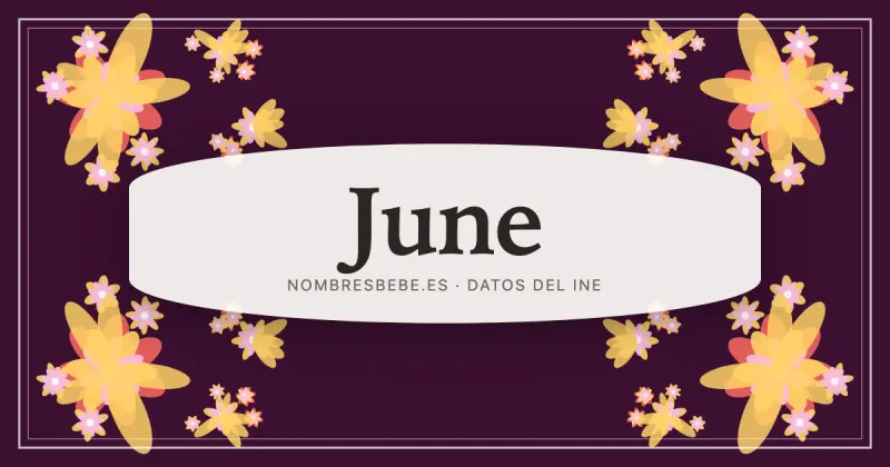 June, en una estampa ornamental de nombresbebe.es