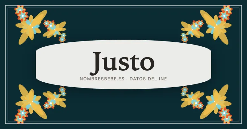 Justo, en una estampa ornamental de nombresbebe.es
