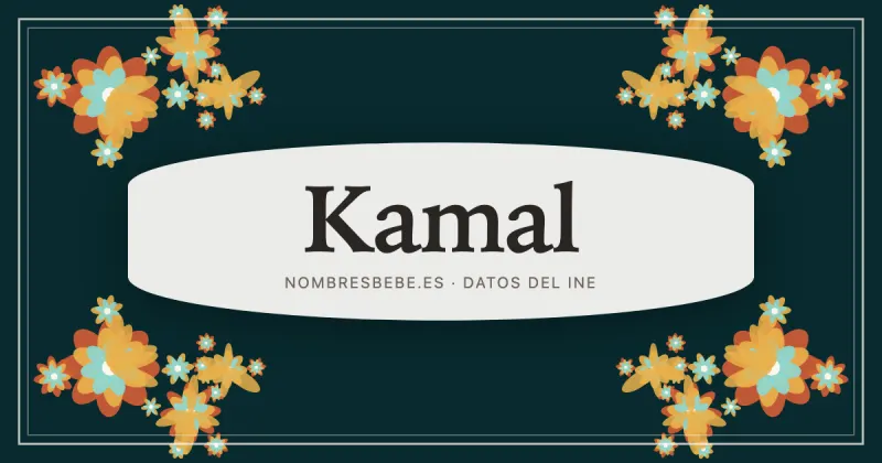 Kamal, en una estampa ornamental de nombresbebe.es