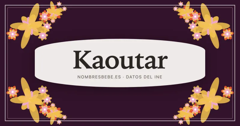Kaoutar, en una estampa ornamental de nombresbebe.es
