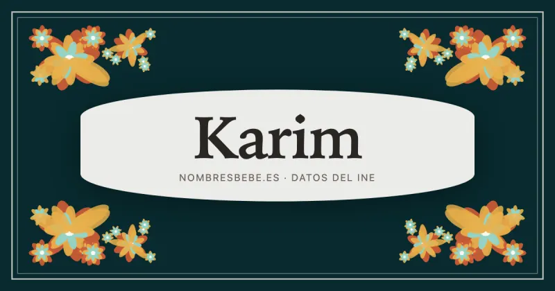 Karim, en una estampa ornamental de nombresbebe.es