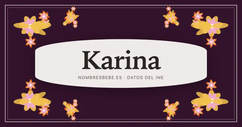 Karina, en una estampa ornamental de nombresbebe.es
