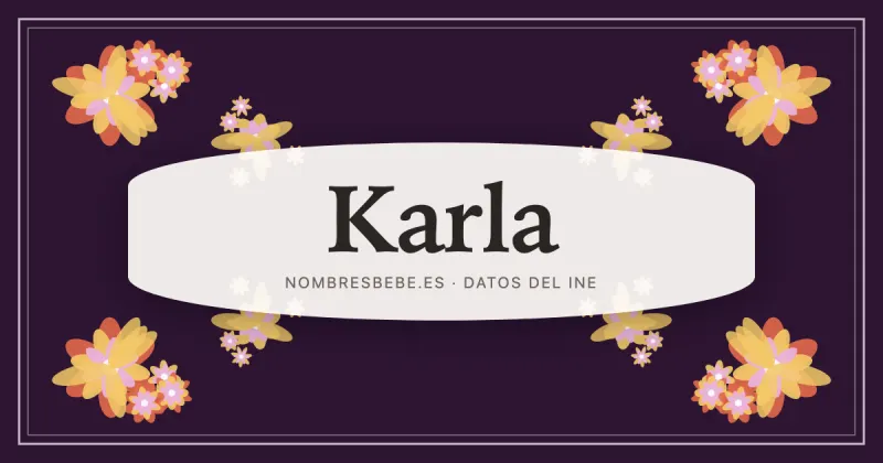 Karla, en una estampa ornamental de nombresbebe.es
