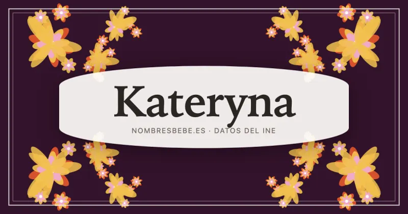 Kateryna, en una estampa ornamental de nombresbebe.es