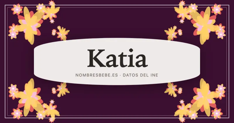 Katia, en una estampa ornamental de nombresbebe.es