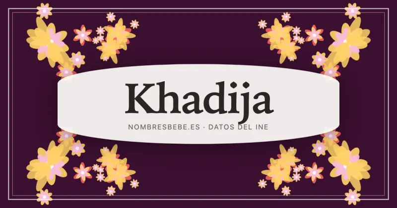 Khadija, en una estampa ornamental de nombresbebe.es