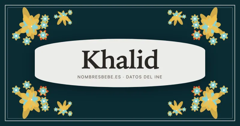 Khalid, en una estampa ornamental de nombresbebe.es