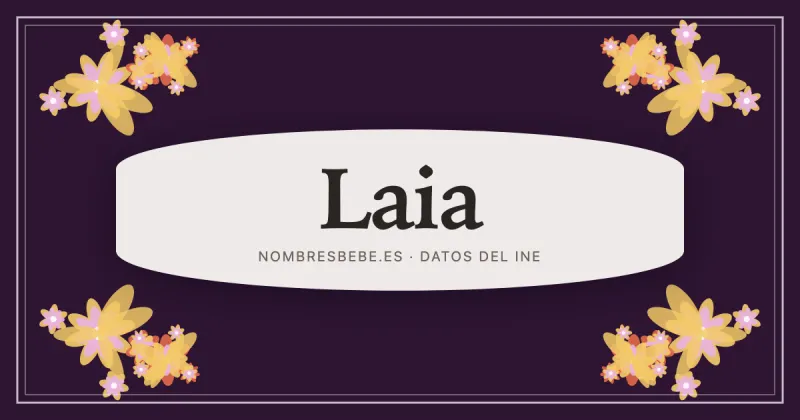 Laia, en una estampa ornamental de nombresbebe.es
